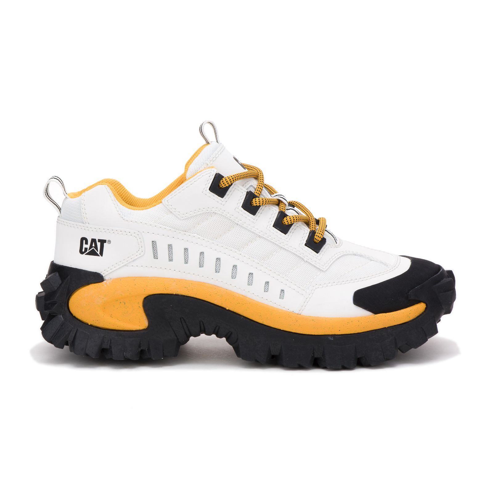 Caterpillar Men's Intruder Casual Shoes White Yellow CAT-85174